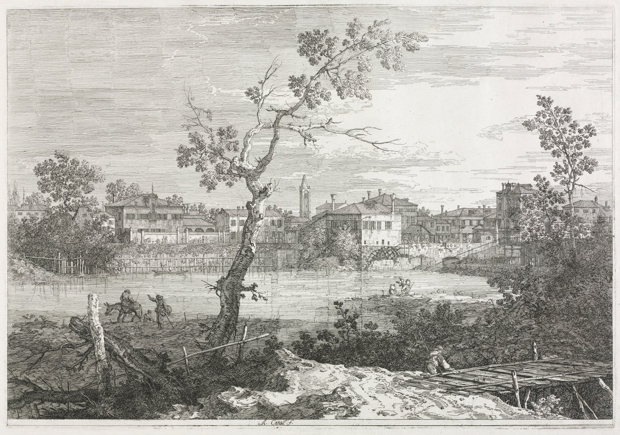 Ansichten: Ansicht von Burano, einer Stadt auf einer Insel in der venezianischen Lagune, 1735-1746 von Giovanni Antonio Canal