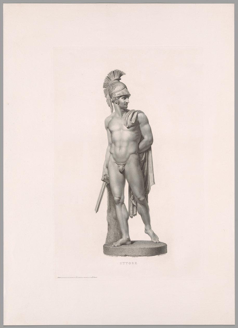 Ettore, Vorderansicht, aus Oeuvre de Canova von Antonio Canova