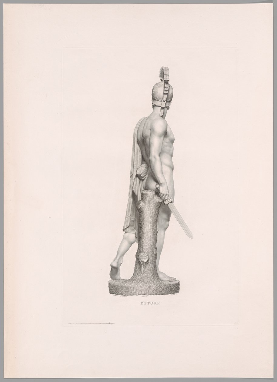 Ettore, Seitenansicht, aus Oeuvre de Canova von Antonio Canova