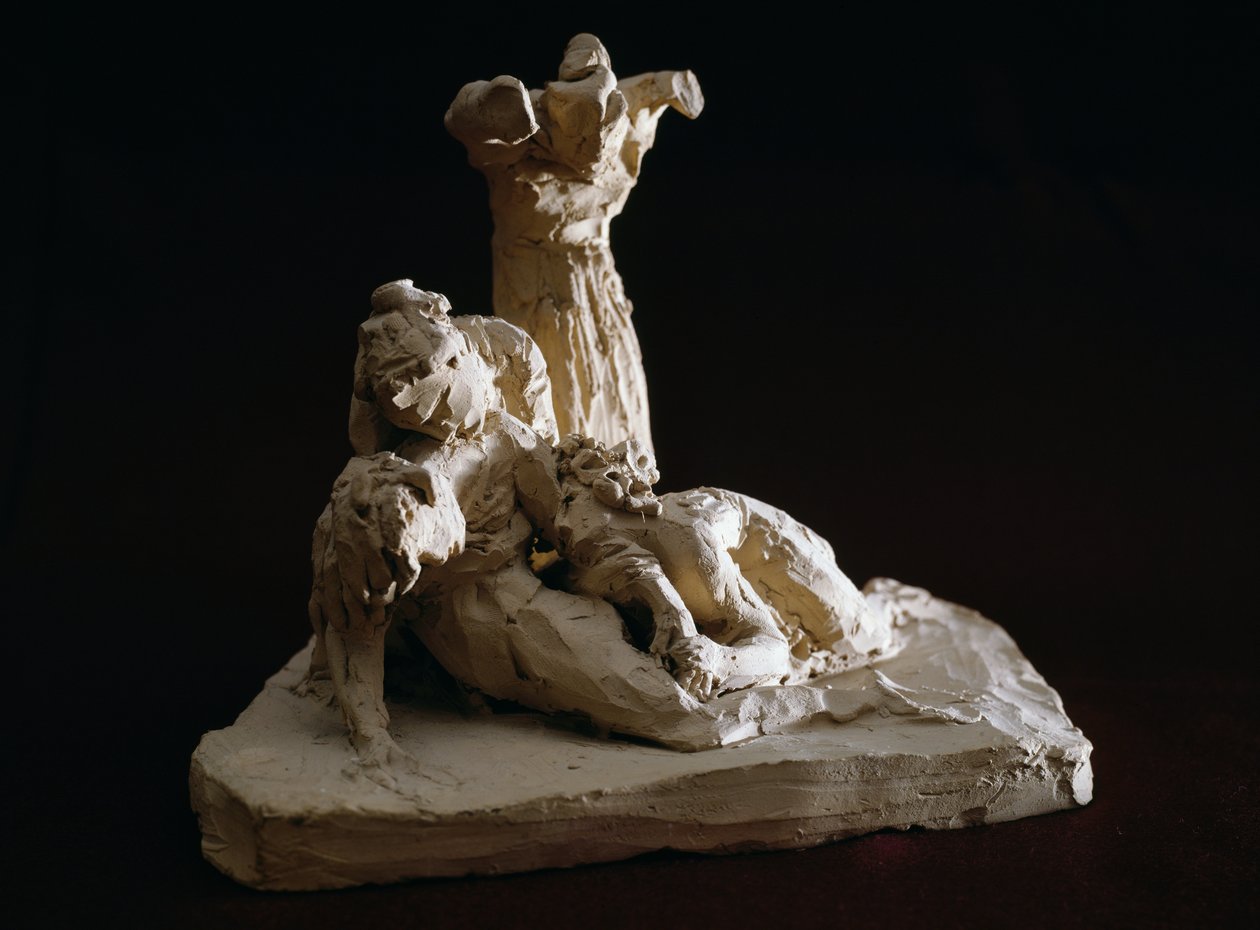 Beweinung Christi, Terrakotta-Skizze von Antonio Canova (1757-1822), Possagno, Venetien, Italien von Antonio Canova