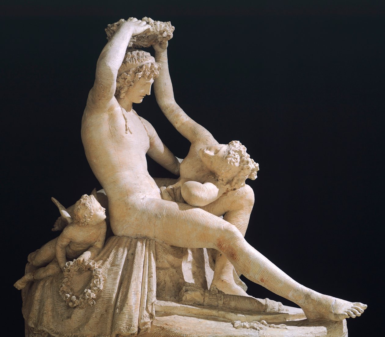 Venus krönt Amor von Antonio Canova (1757-1822), Gipsmodell von Antonio Canova