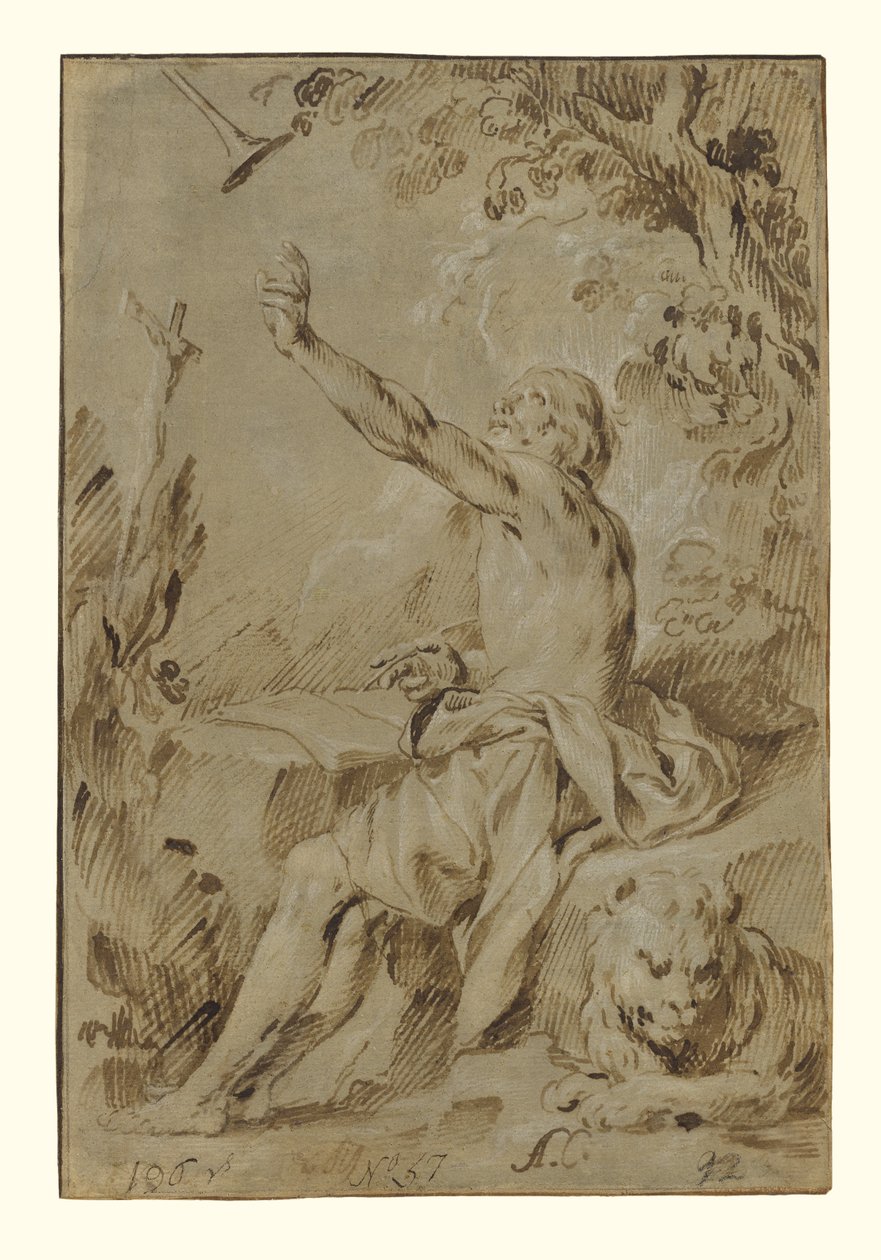 Der heilige Hieronymus hört die Trompete des Jüngsten Gerichts von Antonio Castillo y Saavedra