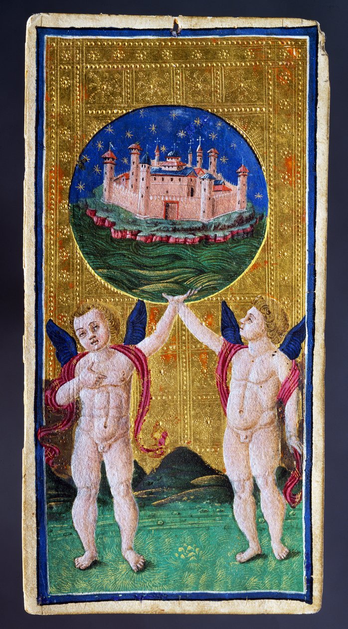 Tarotkarte, die die Welt darstellt von Antonio Cicognara