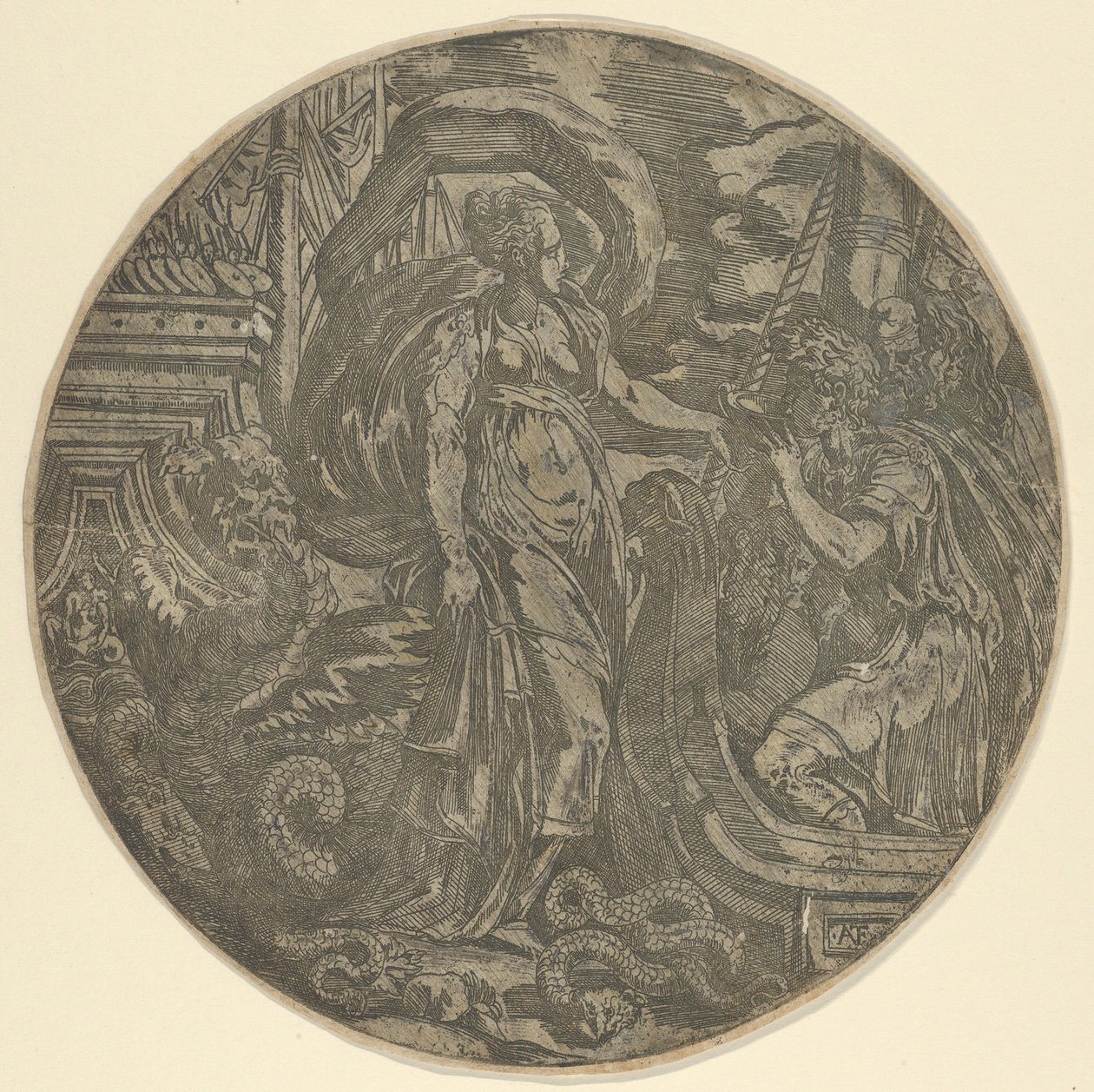 Circe gibt den Gefährten des Odysseus einen Trank von Antonio Fantuzzi