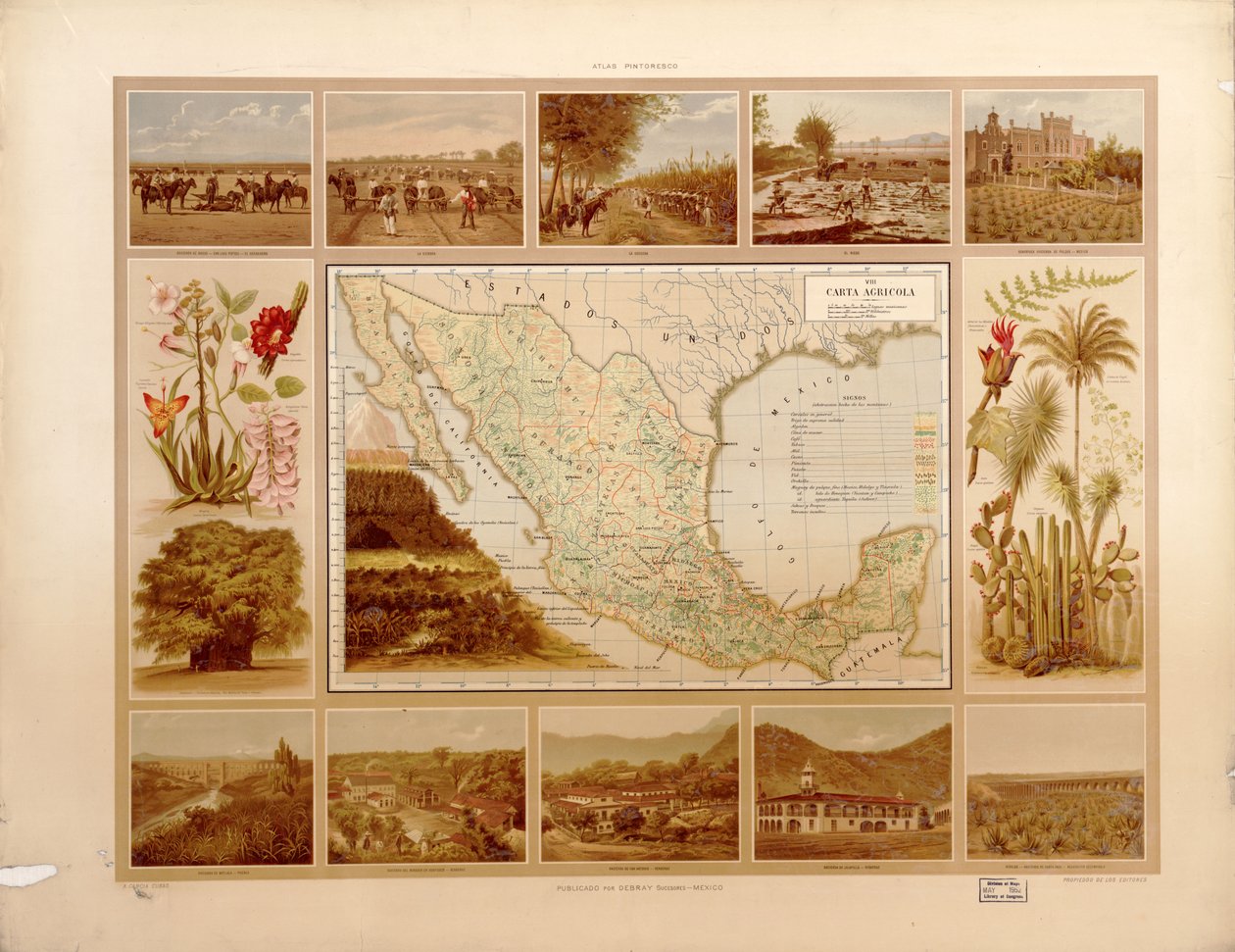 Atlas pintoresco e histórico de los Estados Unidos Mexicanos von Antonio García Cubas