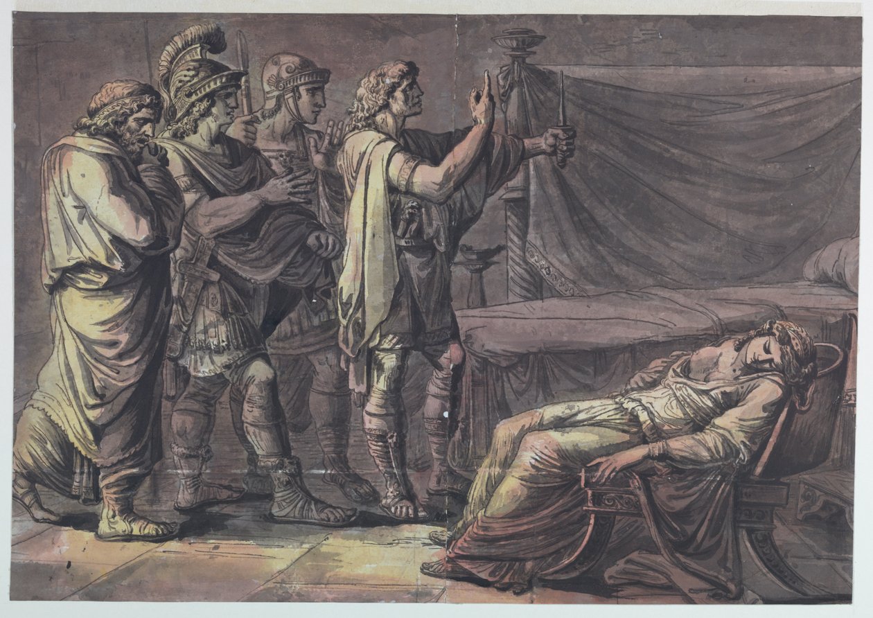 Nero findet den Körper seiner Mutter, Agrippina von Antonio Giuseppe Basoli