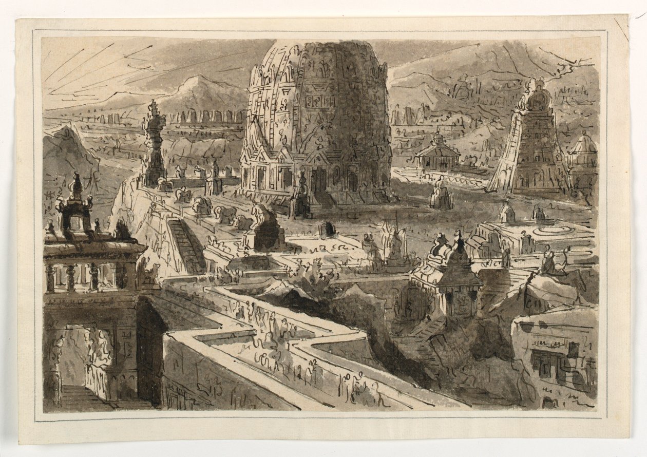 Bühnenbild, Orientalische Stadt von Antonio Giuseppe Basoli