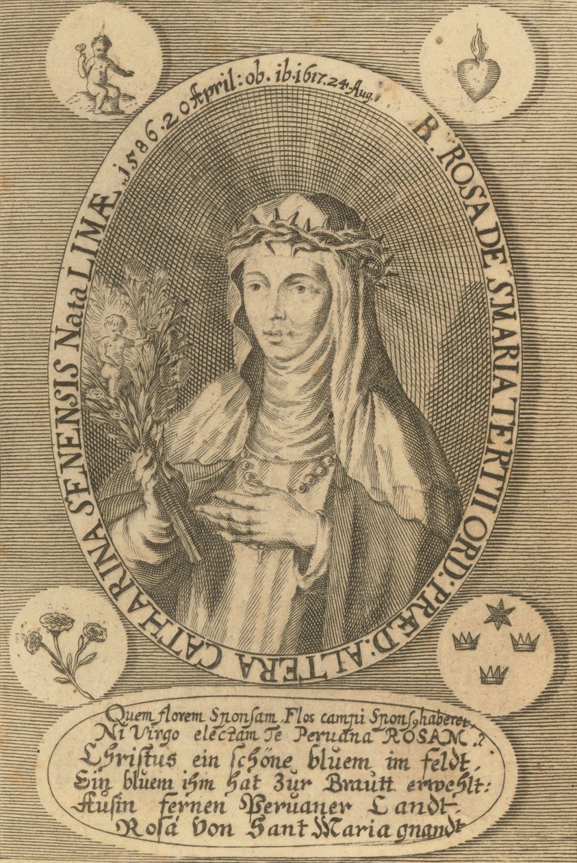 Heilige Rosa von Lima, 1668 von Antonio González de Acuña