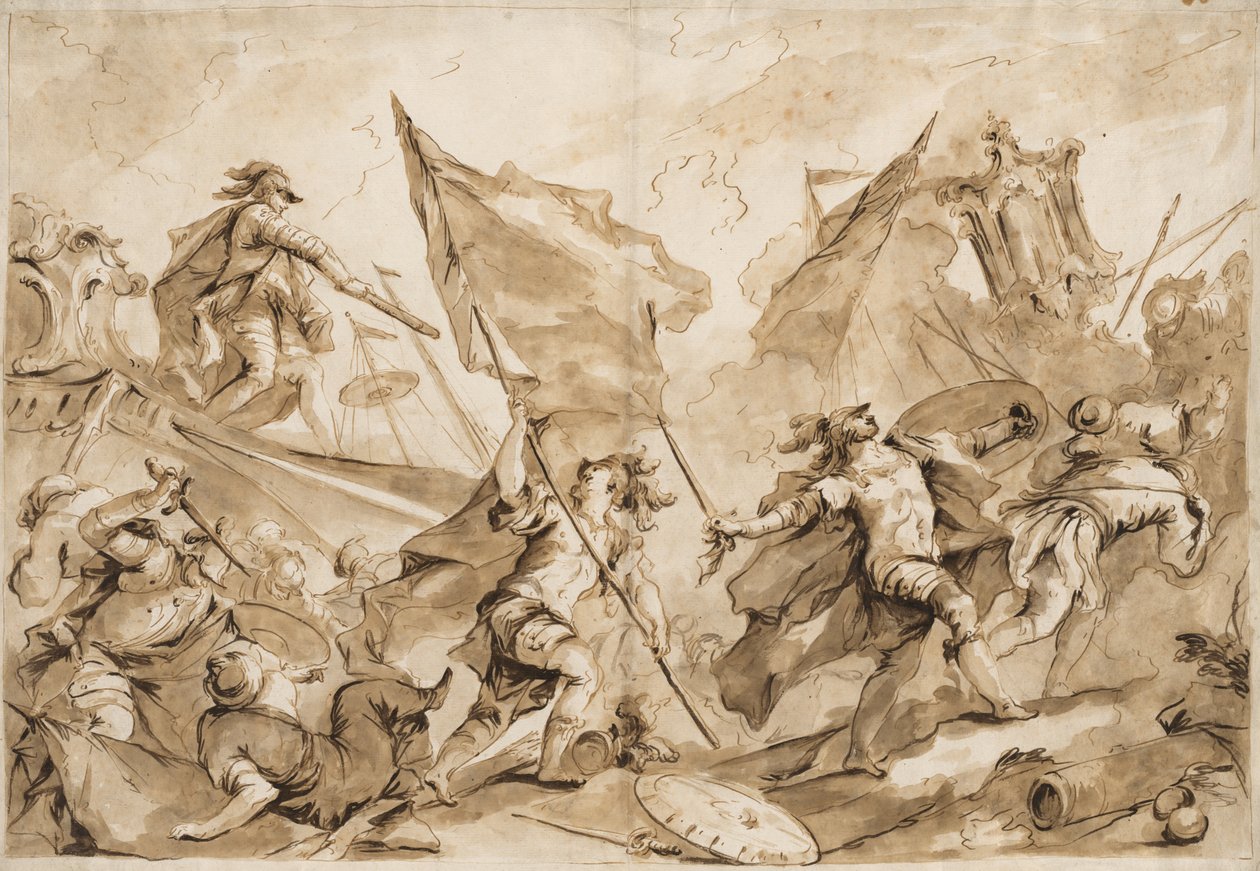 Jacopo Marcello leitet den Angriff auf Gallipoli von Antonio Guardi