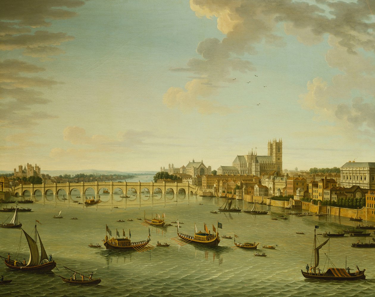 Die Themse von der Terrasse des Somerset House in Richtung Westminster von Antonio Joli