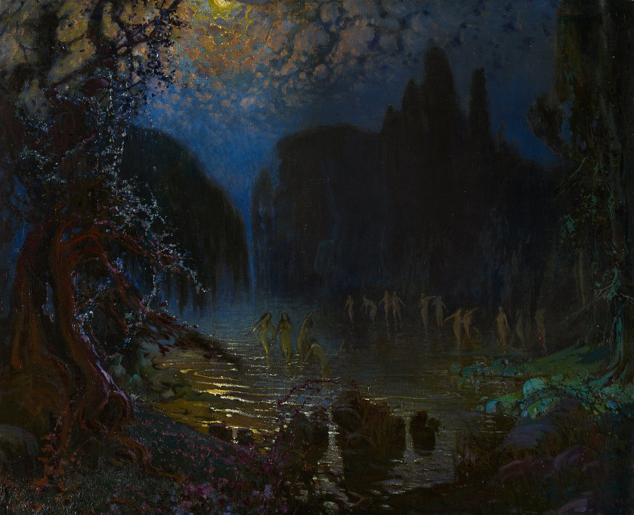 Das Baden der Nymphen von Antonio Munoz Degrain