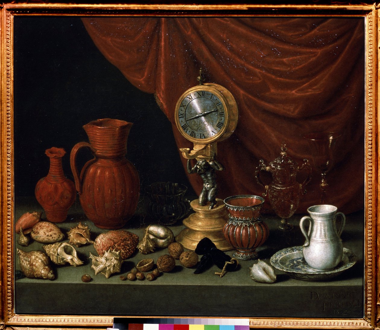 Stillleben mit Uhr von Antonio Pereda y Salgado