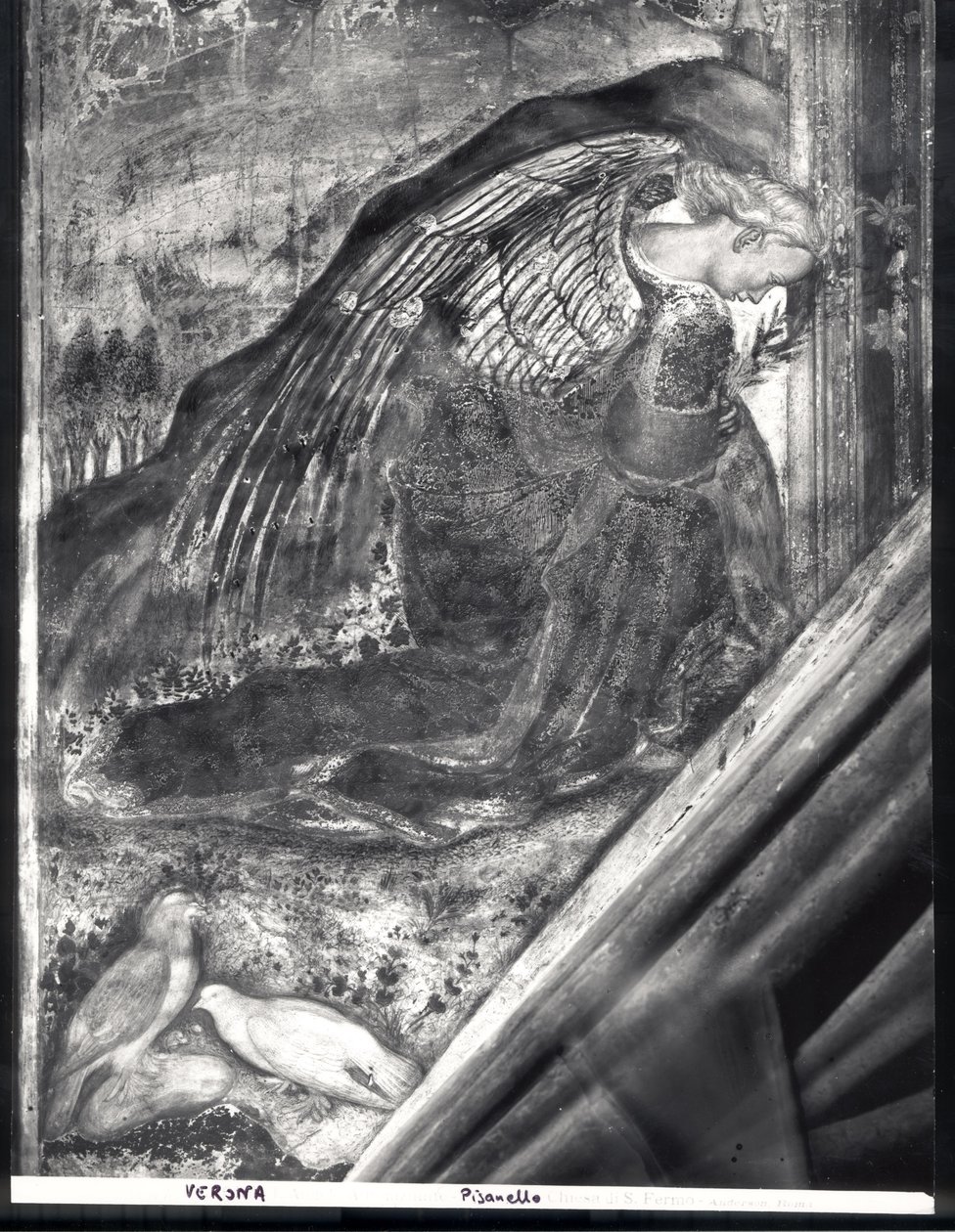 Erzengel Gabriel, Detail aus der Verkündigung von Antonio Pisanello
