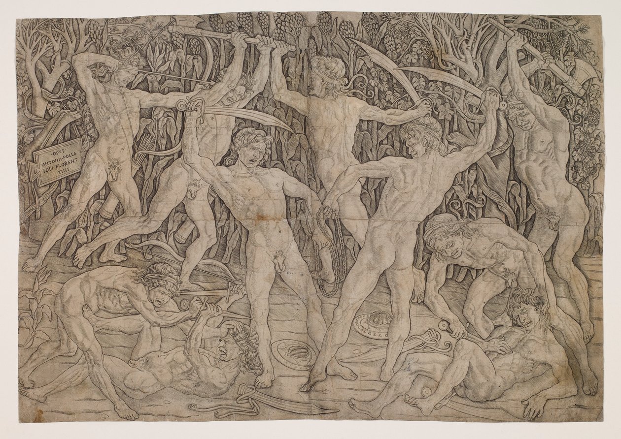 Schlacht der Nackten von Antonio Pollaiuolo