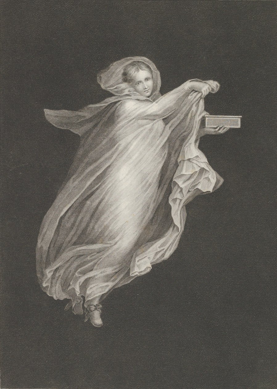 Eine Bacchantin mit Kapuzenschal und einer Schachtel in der linken Hand, ca. 1795-ca. 1820 von Antonio Ricciani