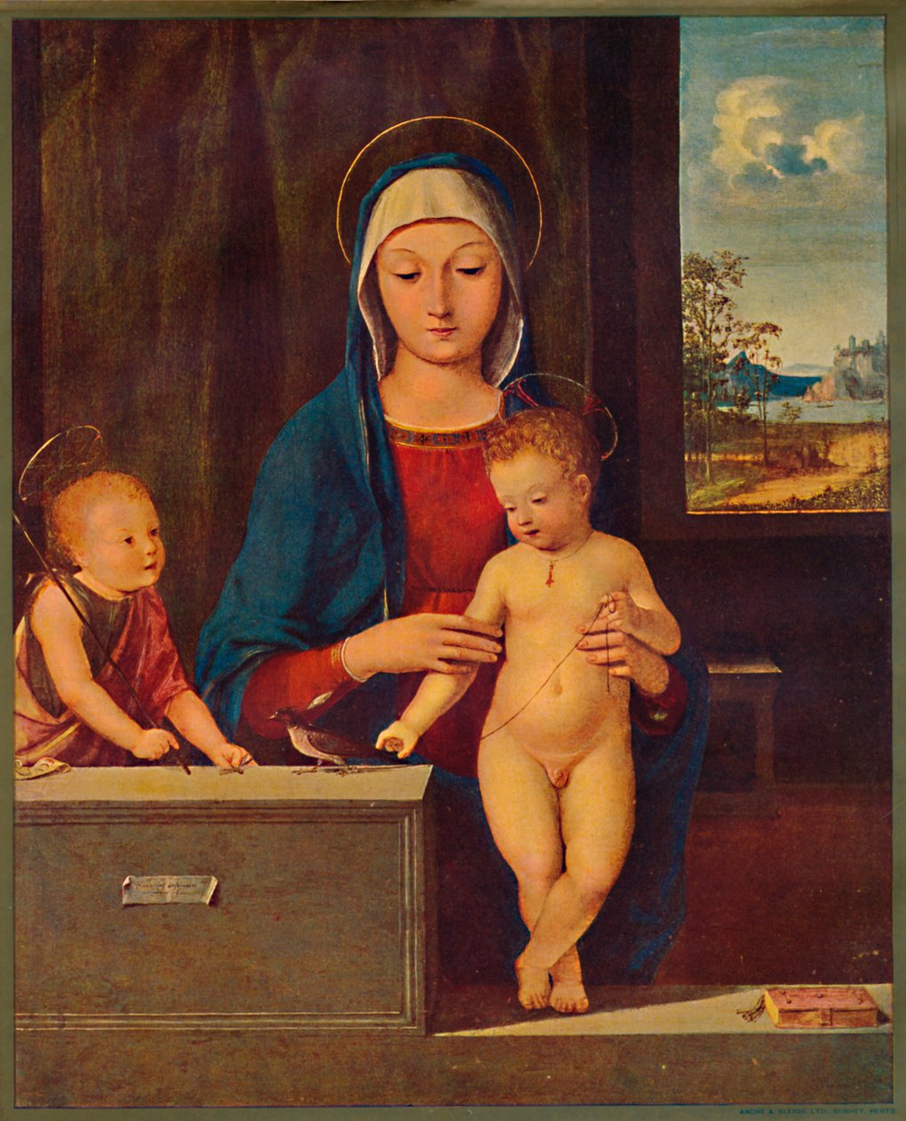 Madonna und Kind mit dem heiligen Johannes dem Täufer, 1903 von Antonio Solario