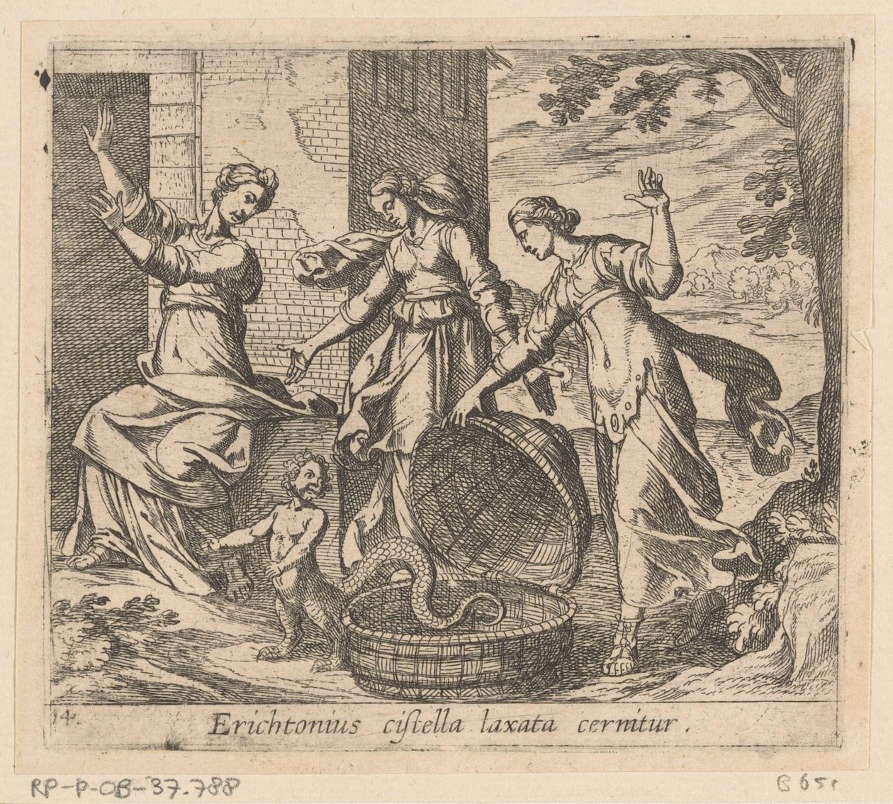 Erichthonius aus seinem Korb gelassen von Antonio Tempesta
