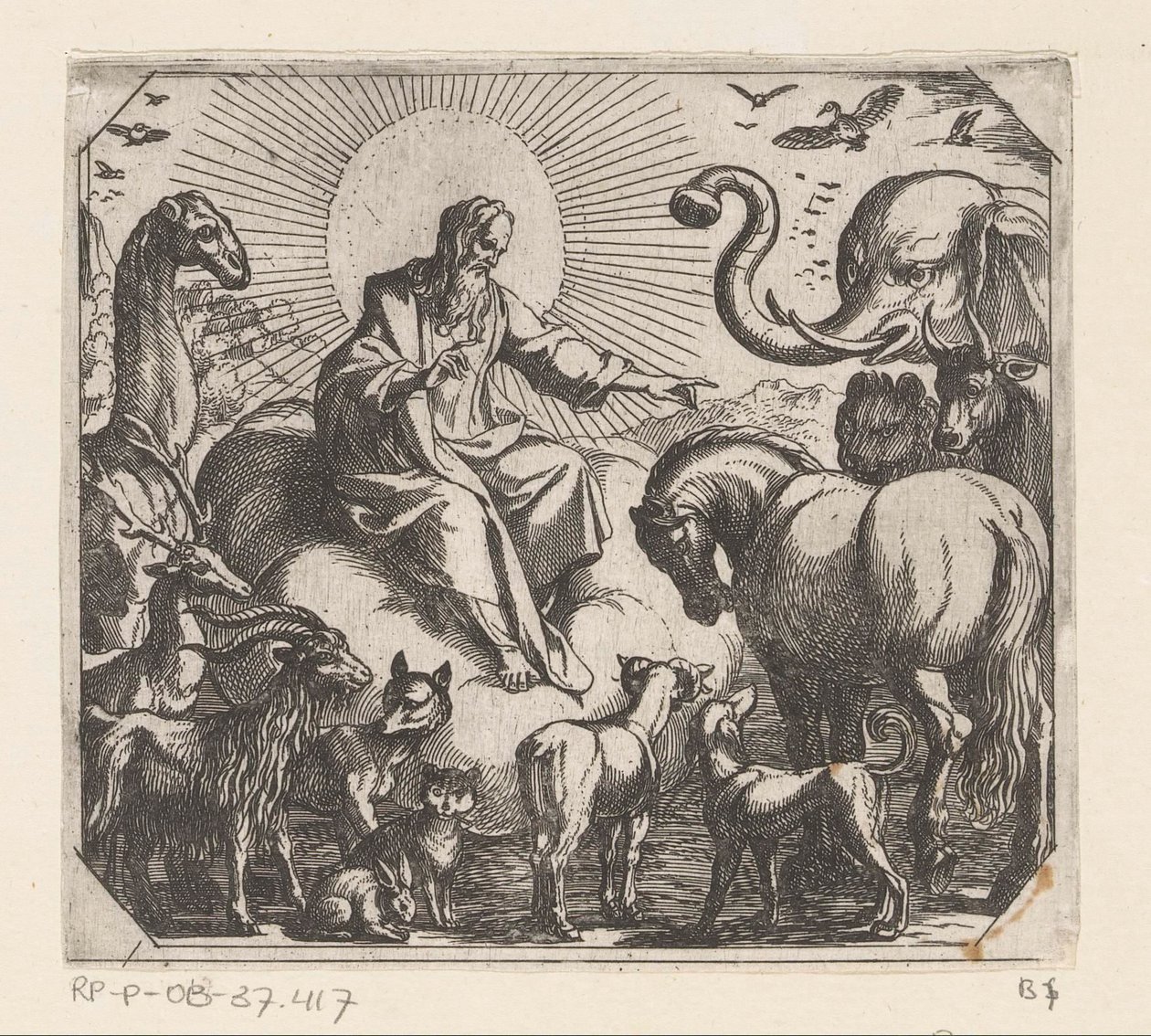 Gott erschafft die Tiere auf dem Land von Antonio Tempesta