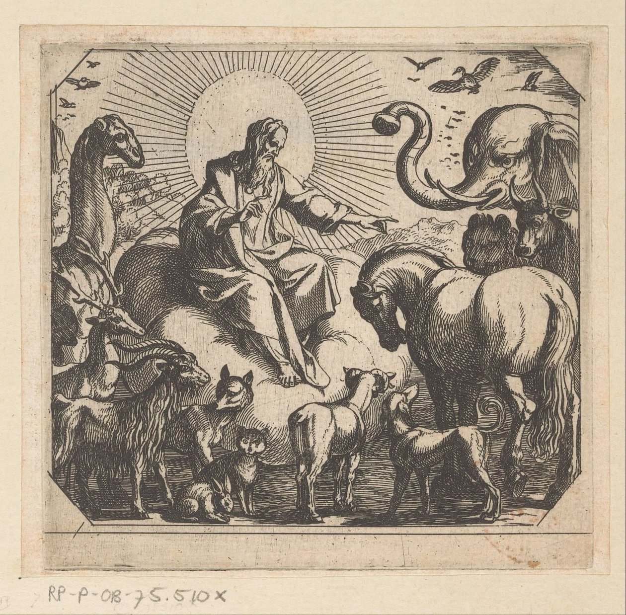 Gott erschafft die Tiere auf dem Land von Antonio Tempesta