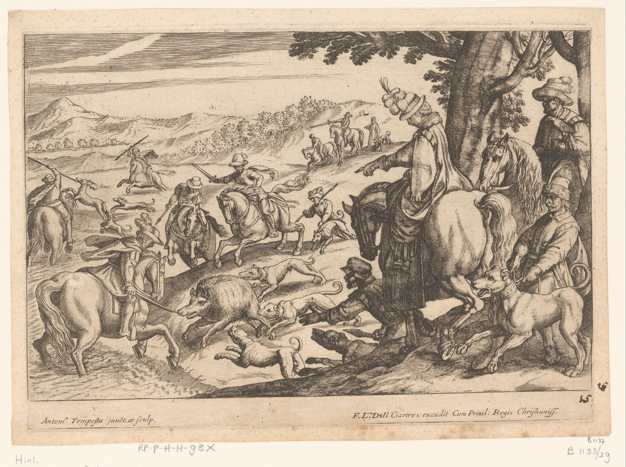 Jagd auf Wildschwein und Hirsch von Antonio Tempesta