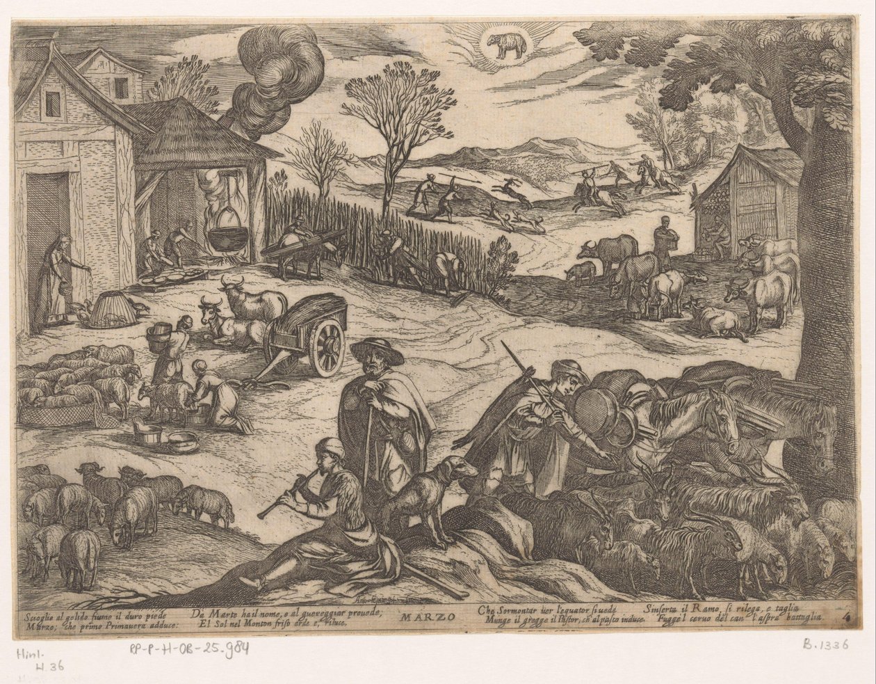 März: Bauernaktivitäten (Widder) von Antonio Tempesta