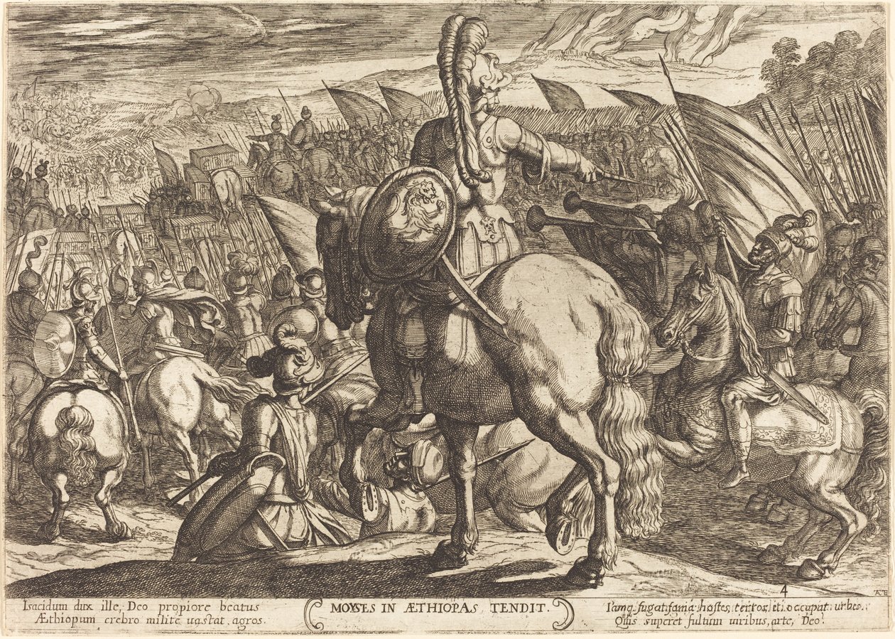 Moses lässt das hebräische Heer gegen die Äthiopier marschieren von Antonio Tempesta