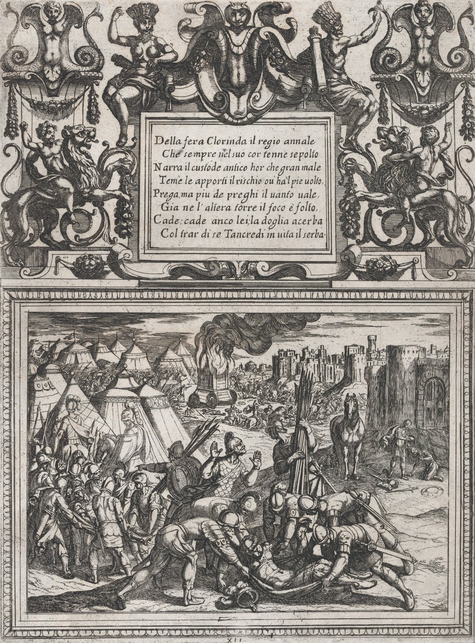 Tafel 12: Illustration zu Canto XII, aus Torquato Tassos 