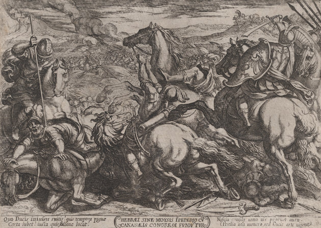 Die Israeliten werden von den Kanaanäern besiegt, weil sie Mose nicht gehorcht haben, ca. 1590-ca. 1610 von Antonio Tempesta