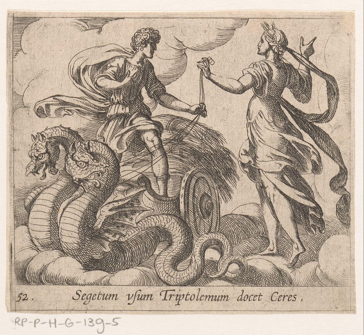 Triptolemus erhält den Wagen von Ceres von Antonio Tempesta