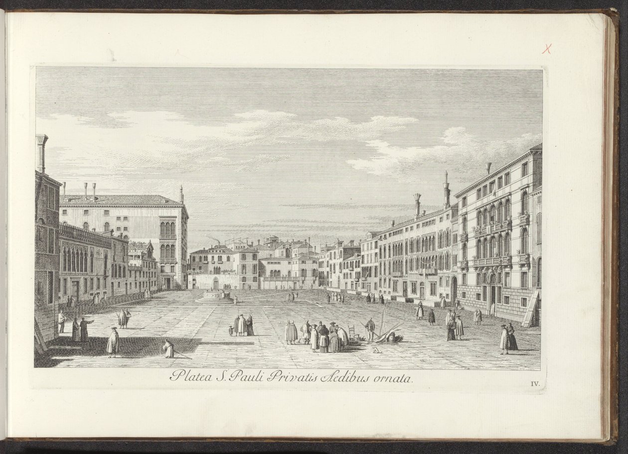 Ansicht des Campo San Polo in Venedig von Antonio Visentini