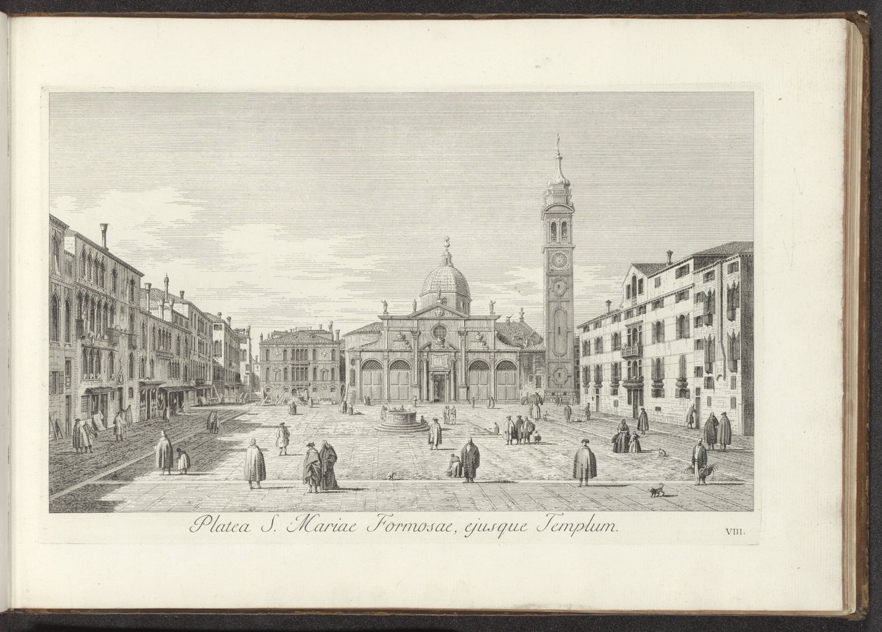 Blick auf Campo Santa Maria Formosa in Venedig (Ansichten von Gebäuden und Plätzen in Venedig) von Antonio Visentini