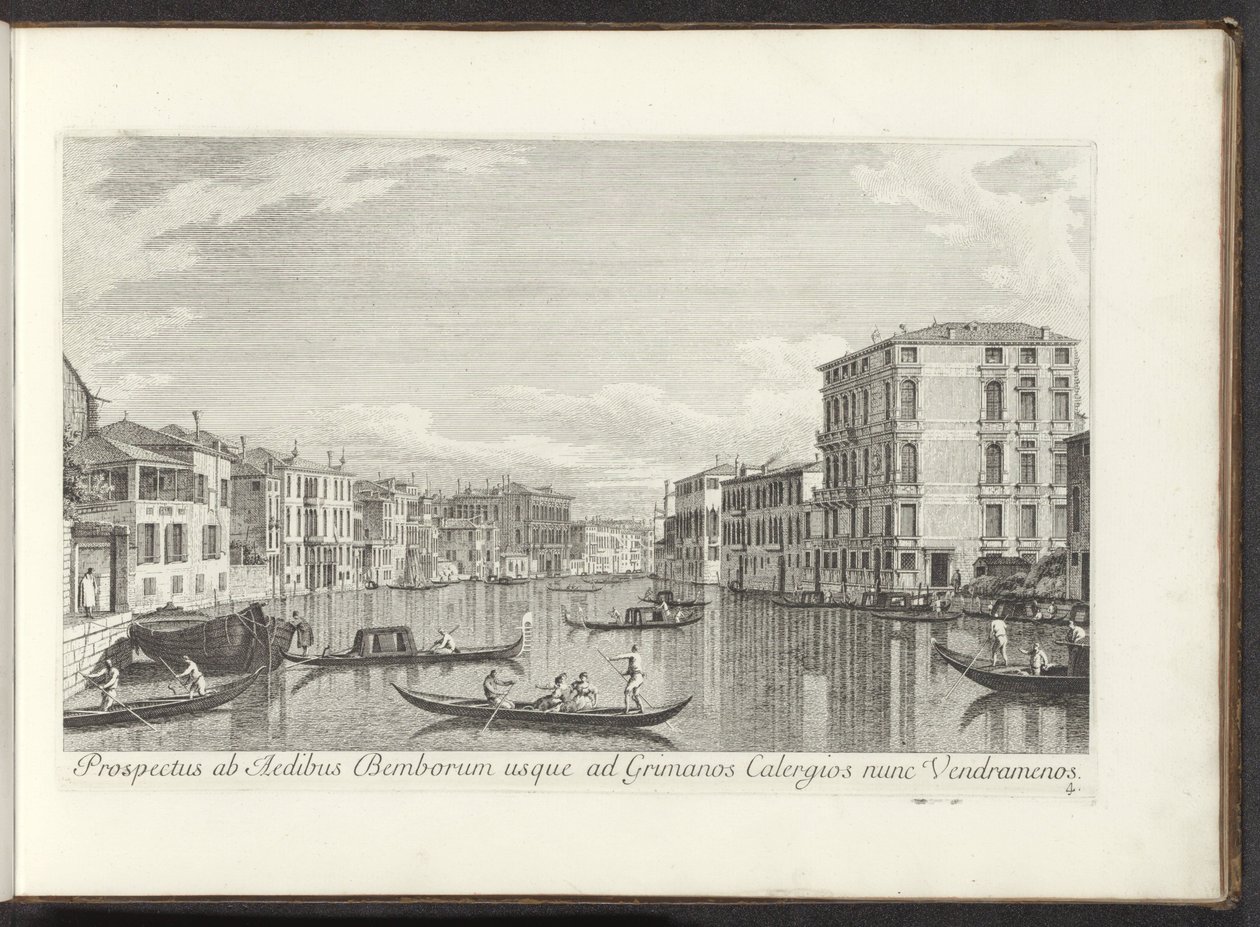 Ansicht des Canal Grande, Palazzo Bembo und Palazzo Vendramin-Calergi in Venedig von Antonio Visentini