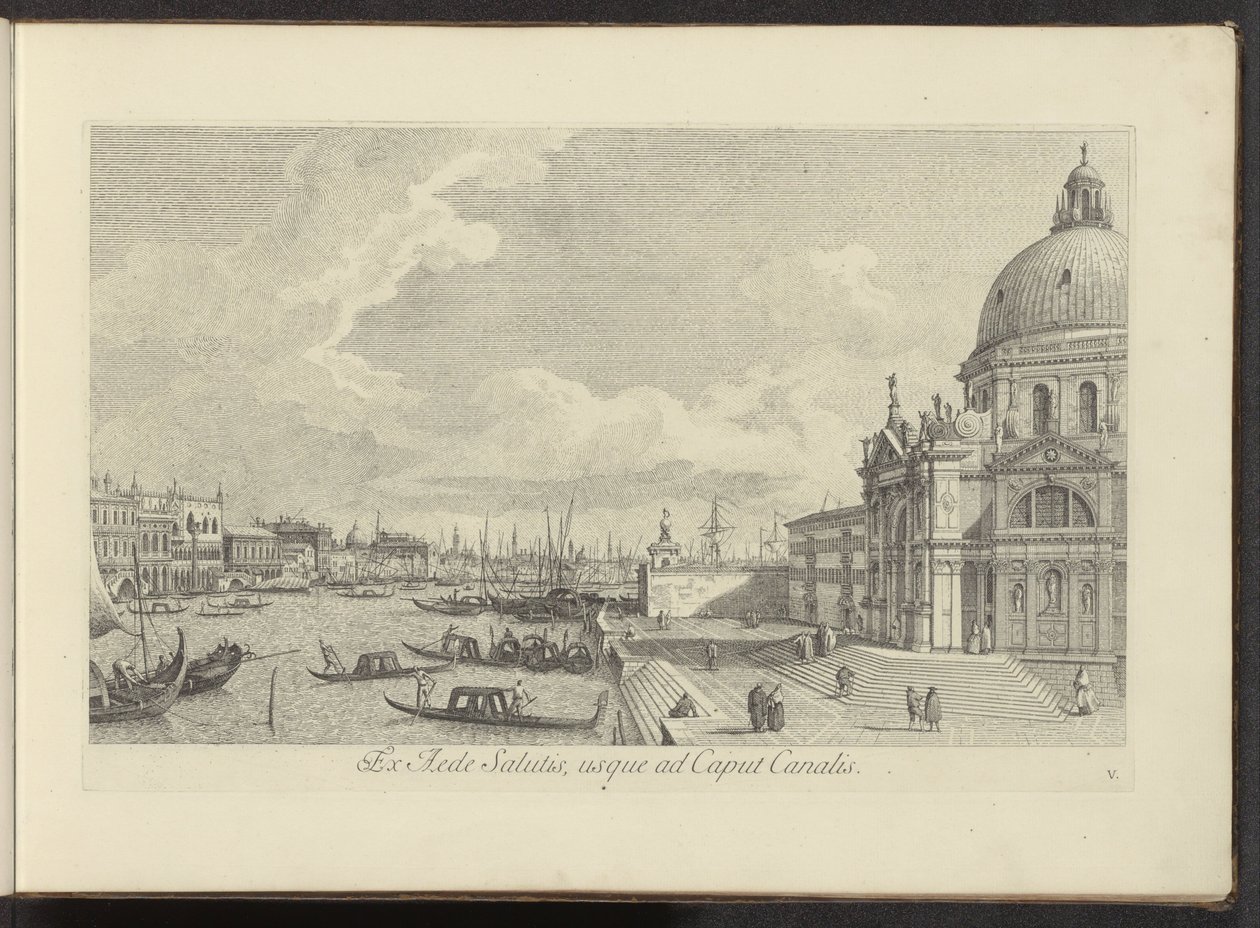 Ansicht des Canal Grande und der Santa Maria della Salute in Venedig von Antonio Visentini