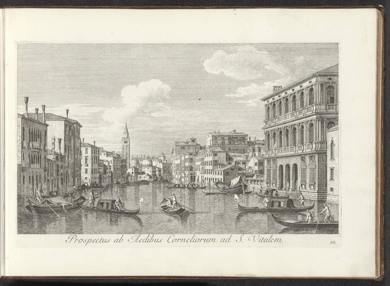 Ansicht des Canal Grande und des Turms von San Vitale in Venedig von Antonio Visentini