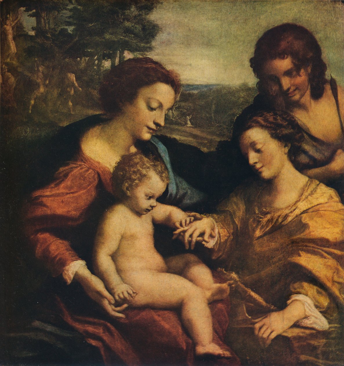 Die mystische Hochzeit der hl. Katharina, 1526-1527 von Antonio da Correggio