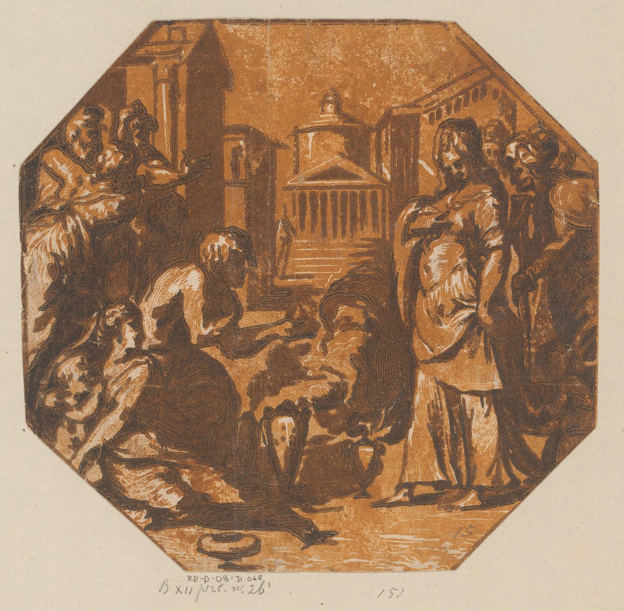 Psyche als Göttin vom Volk verehrt von Antonio da Trento