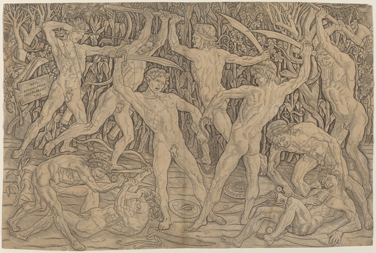 Schlacht der Nackten von Antonio Pollaiuolo