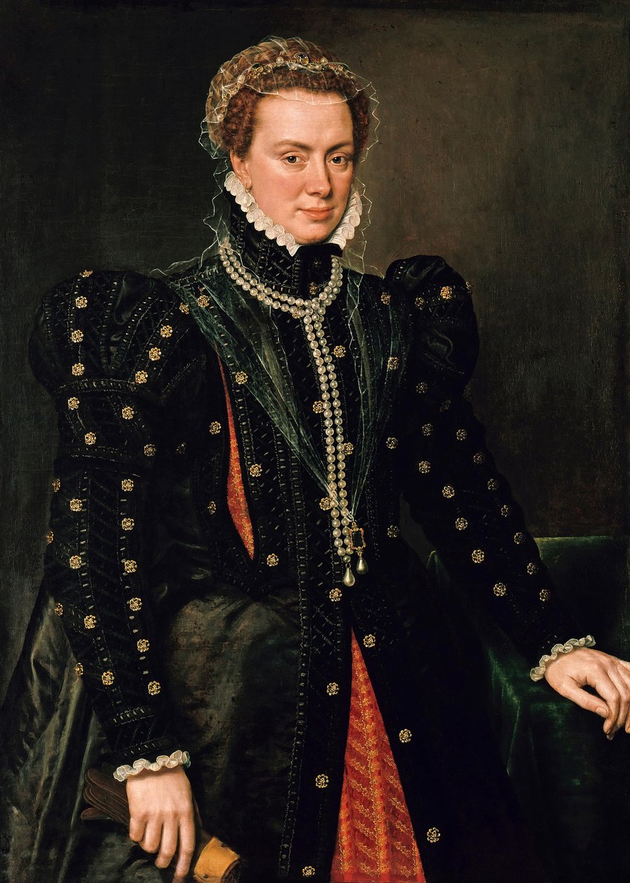 Porträt von Margarete von Parma, Herzogin von Parma und Statthalterin der Niederlande von Antonis Mor