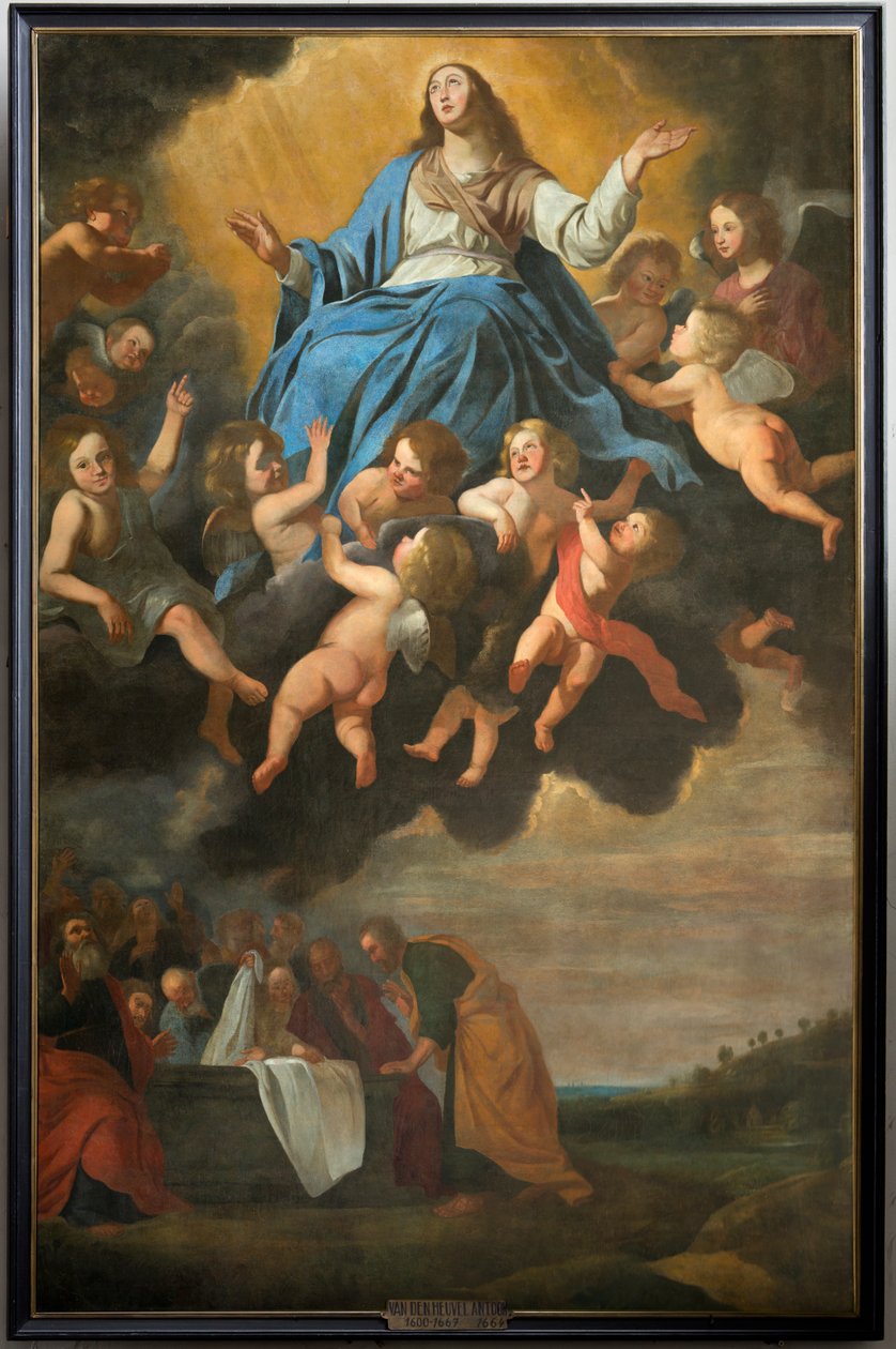 Pfarrkirche (Parochiekerk Sint-Eligius). Gemälde. "Mariä Himmelfahrt". Antoon van den Heuvel. von Antoon van den Heuvel