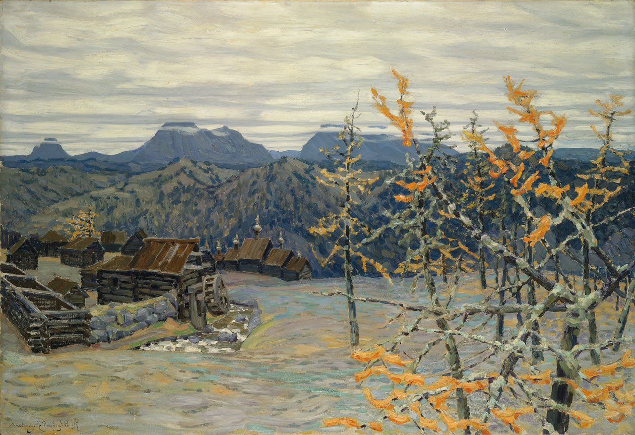 Dorf im Uralgebirge von Apollinari Mikhailovich Vasnetsov