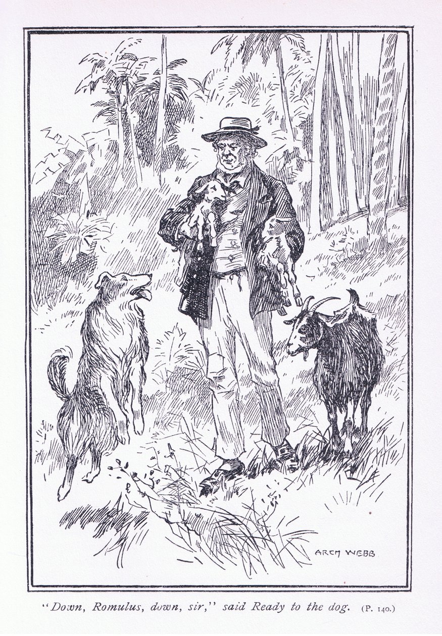 Runter Romulus, runter, sagte Ready zum Hund von Archibald Webb