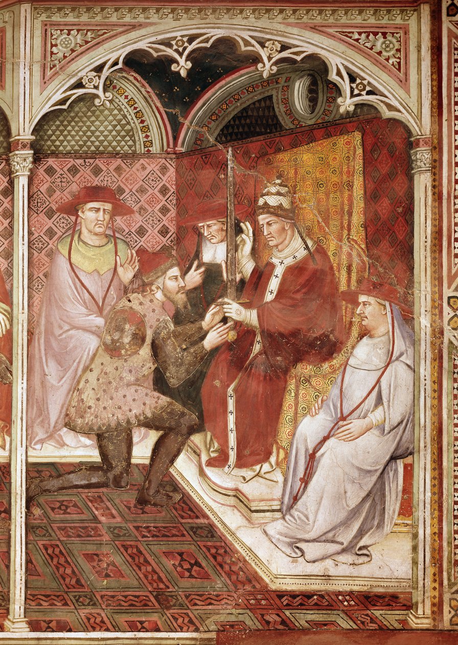 Geschichte von Papst Alexander III., der Papst übergibt das Schwert an Dogen Ziani von Aretino Luca Spinello or Spinelli