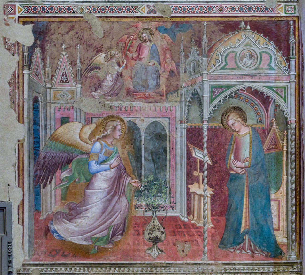 Verkündigung, spätes 14. Jahrhundert oder frühes 15. Jahrhundert von Aretino Luca Spinello or Spinelli