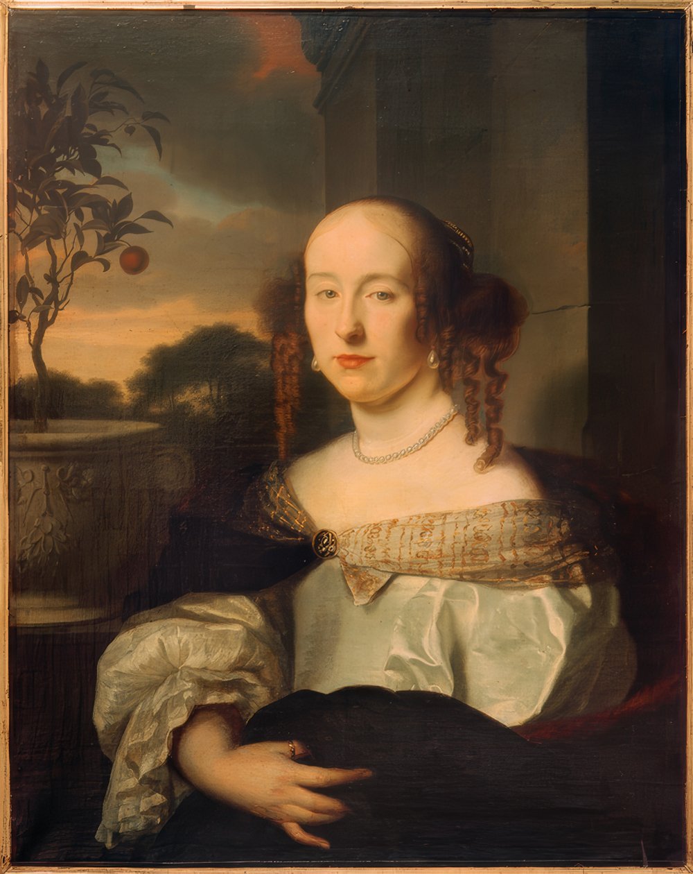 Bildnis einer Dame, halbe Figur nach links von Arie de Vois