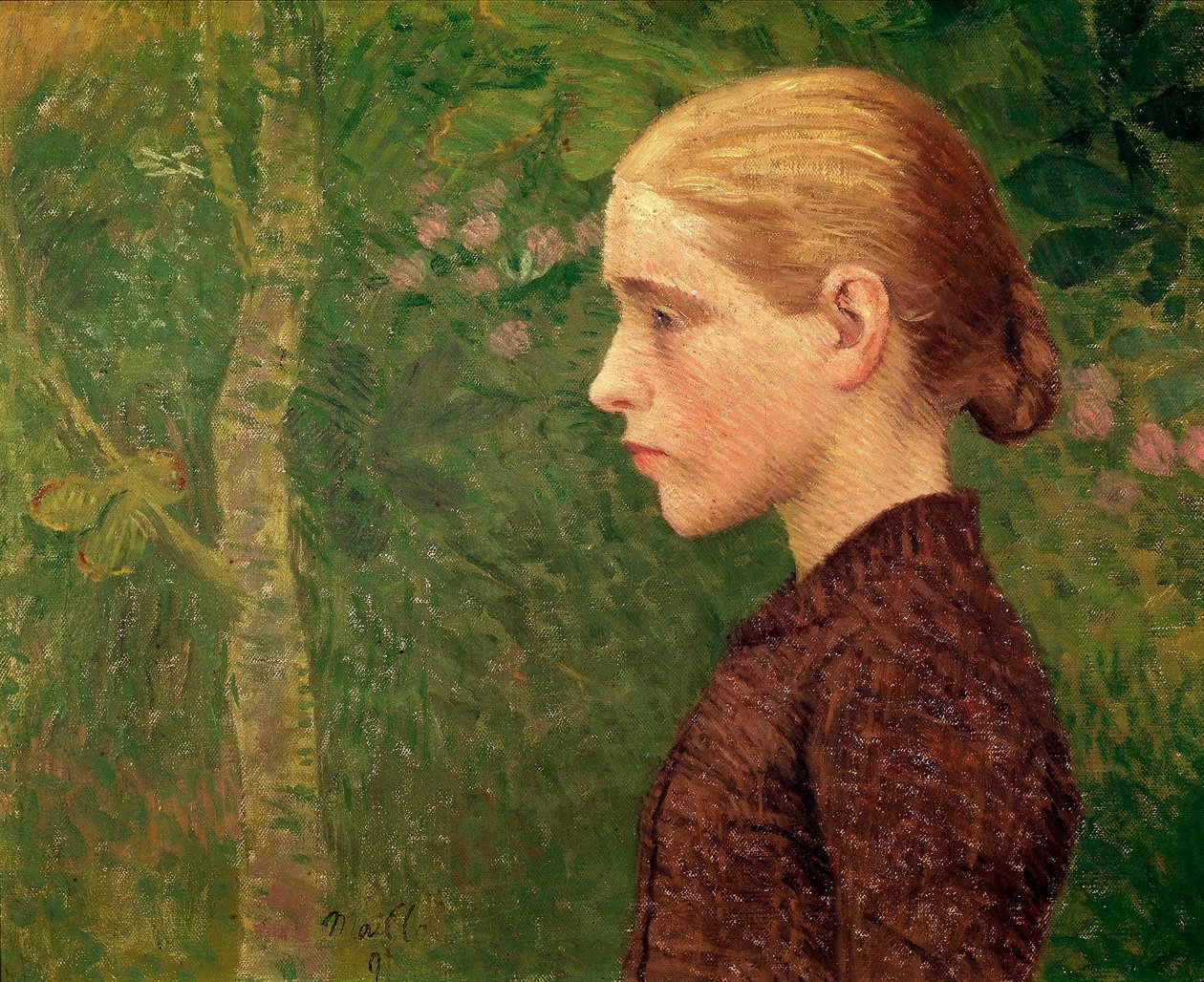 Büste eines jungen Bauern, gemalt von Aristide Maillol (1861-1944) 1891 von Aristide Maillol