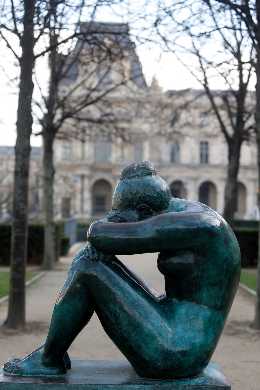 Jardin des Tuileries, Aristide Maillol, Die Nacht, Paris, Frankreich (Foto) von Aristide Maillol