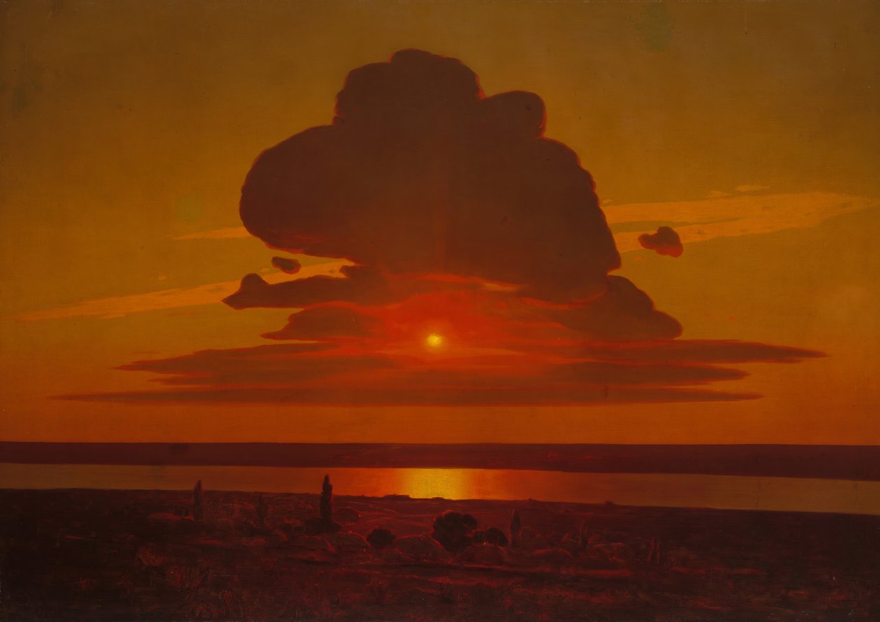 Roter Sonnenuntergang am Dnjepr, 1905-8 von Arkhip Ivanovich Kuindzhi