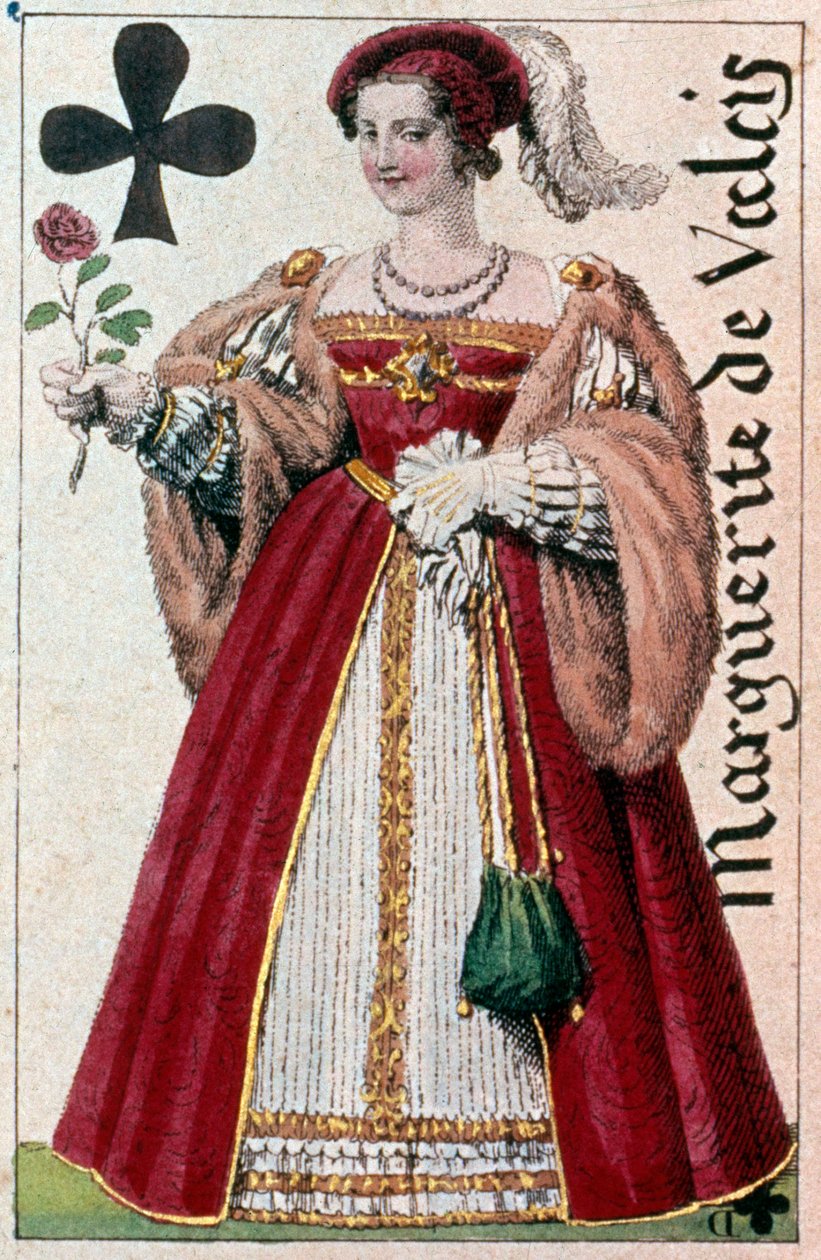 Darstellung von Marguerite de Valois (1553-1615), bekannt als Königin Margot. (Detail) von Armand Gustave Houbigant