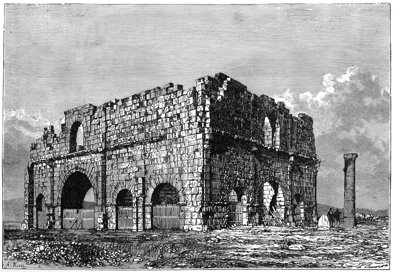 Die Ruinen des Praetoriums, Lambaesis, Algerien, ca. 1890 von Armand Kohl