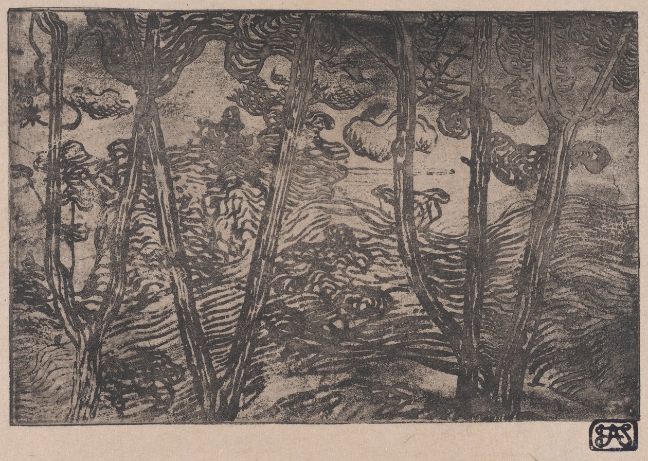Bäume bei Nacht, ca. 1894 von Armand Séguin